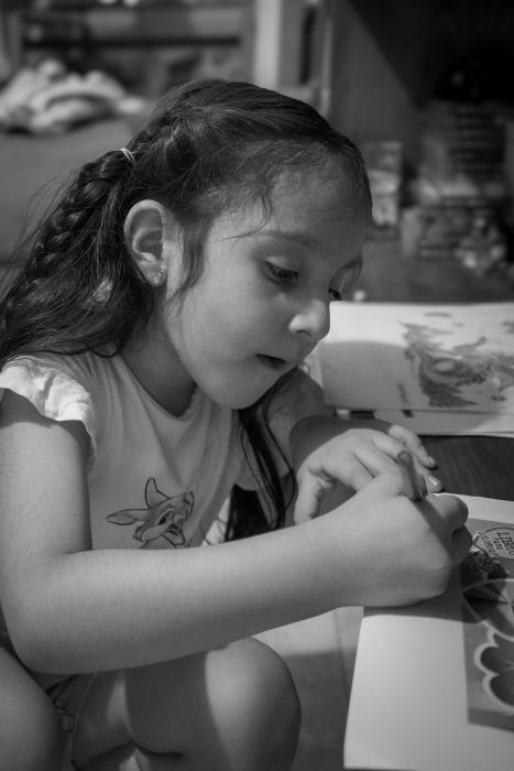 Haciendo obras de arte.